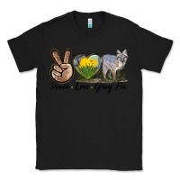 Black Peace Love Gray Fox Classic Tee - LillyAllenDesigns