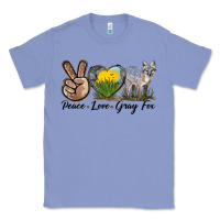 Colony Blue Peace Love Gray Fox Classic Tee - LillyAllenDesigns