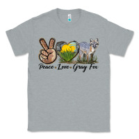 Heather Grey Peace Love Gray Fox Classic Tee - LillyAllenDesigns