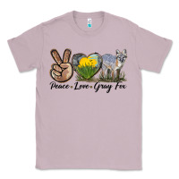 Lilac Peace Love Gray Fox Classic Tee - LillyAllenDesigns