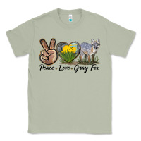 Matcha Peace Love Gray Fox Classic Tee - LillyAllenDesigns