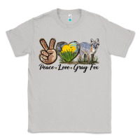 Moon Dust Peace Love Gray Fox Classic Tee - LillyAllenDesigns