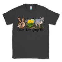 Smoke Peace Love Gray Fox Classic Tee - LillyAllenDesigns