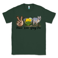 Sports Green Peace Love Gray Fox Classic Tee - LillyAllenDesigns
