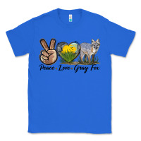 True Royal Peace Love Gray Fox Classic Tee - LillyAllenDesigns