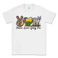 White Peace Love Gray Fox Classic Tee - LillyAllenDesigns