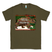 Army Green merry christmas bear Classic Tee - BarkalooDesign
