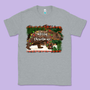 Merry Christmas Bear Classic Tee Designed By Barkaloodesign