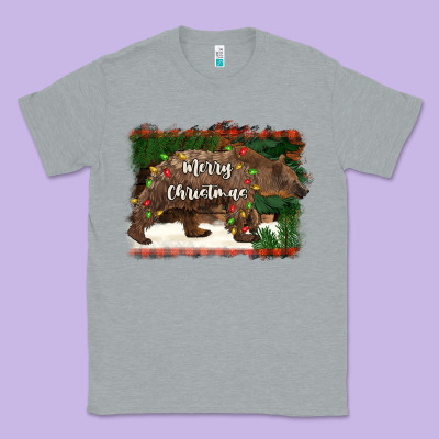 Merry Christmas Bear Classic Tee Designed By Barkaloodesign