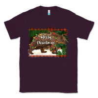 Plum merry christmas bear Classic Tee - BarkalooDesign