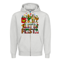 Dove Grey Let's Fiesta Mexico Coffee Cups With Cactus Zipper Hoodie - FaDigitalArtStudio
