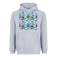 Heather Grey Science Teacher Seamless Pattern Heavyweight Hoodie - BundleAndBundleShop