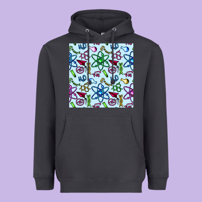Science Teacher Seamless Pattern Heavyweight Hoodie Designed By Bundleandbundleshop