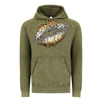 Vintage Olive Cheetah Lips Vintage Hoodie - Bettercallsaul