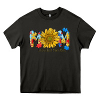 Asphalt autism mom life sunflower Heavy Core Tee - MaliasSmallBusiness