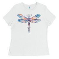 White dragonfly Ladies Tee - MaliasSmallBusiness