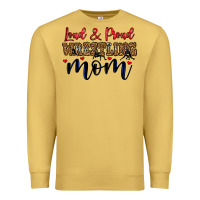 Antique Gold loud and proud wrestling mom Premium Sweatshirt - LillyAllenDesigns