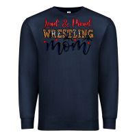 Navy loud and proud wrestling mom Premium Sweatshirt - LillyAllenDesigns
