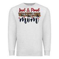 Oatmeal Heather loud and proud wrestling mom Premium Sweatshirt - LillyAllenDesigns