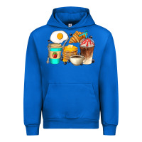 Cobalt Breakfast Coffee Cups Urban Hoodie - Artiststas