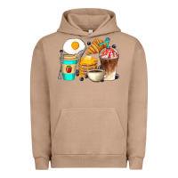 Pigment Burro Breakfast Coffee Cups Urban Hoodie - Artiststas