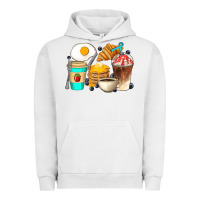 Pigment Lunar Rock Breakfast Coffee Cups Urban Hoodie - Artiststas
