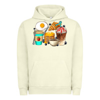 Pigment Pistachio Breakfast Coffee Cups Urban Hoodie - Artiststas