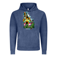 Vintage Denim Idaho Map Sunflower Cactus Serape Vintage Hoodie - RanaPortraitStore