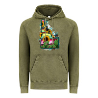 Vintage Olive Idaho Map Sunflower Cactus Serape Vintage Hoodie - RanaPortraitStore
