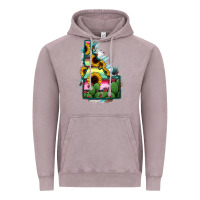 Vintage Zinc Idaho Map Sunflower Cactus Serape Vintage Hoodie - RanaPortraitStore