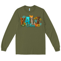 Army Green Fall Vibes Long Sleeve Tee - texasbilliewilder