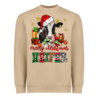 Mushroom merry christmas heifer cow Heavyweight Sweatshirt - CowGirlArtShop