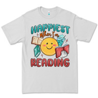 Dove Grey happiest when i'm reading Premium Tee - MaliasSmallBusiness