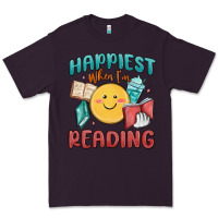 Plum happiest when i'm reading Premium Tee - MaliasSmallBusiness