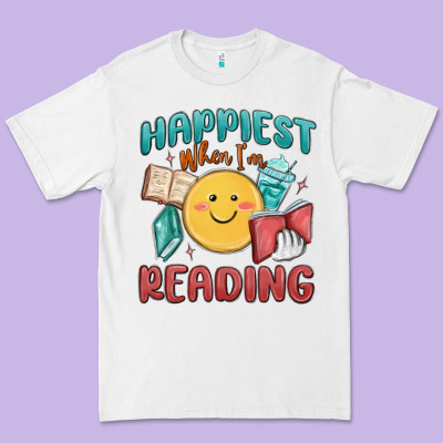 Happiest When I'm Reading Premium Tee Designed By Maliassmallbusiness
