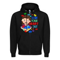 Black Stim your heart out Zipper Hoodie - FaDigitalArtStudio