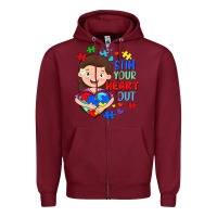 Burgundy Stim your heart out Zipper Hoodie - FaDigitalArtStudio