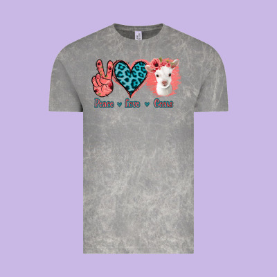 Peace Love Goats Vintage Tee Designed By Bettercallsaul
