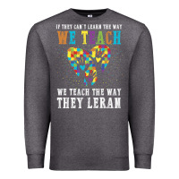 Charcoal Heather Autism Awareness Teacher Premium Sweatshirt - CowhideDigitalArt