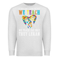 Oatmeal Heather Autism Awareness Teacher Premium Sweatshirt - CowhideDigitalArt