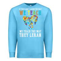 Ocean Blue Autism Awareness Teacher Premium Sweatshirt - CowhideDigitalArt
