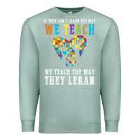 Seafoam Autism Awareness Teacher Premium Sweatshirt - CowhideDigitalArt