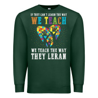 Sports Green Autism Awareness Teacher Premium Sweatshirt - CowhideDigitalArt
