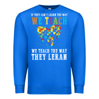 True Royal Autism Awareness Teacher Premium Sweatshirt - CowhideDigitalArt