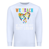 White Autism Awareness Teacher Premium Sweatshirt - CowhideDigitalArt