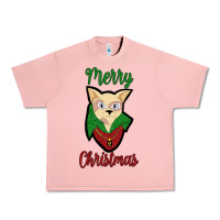 Salmon Merry Christmas Cat Urban Heavy Tee - Bettercallsaul