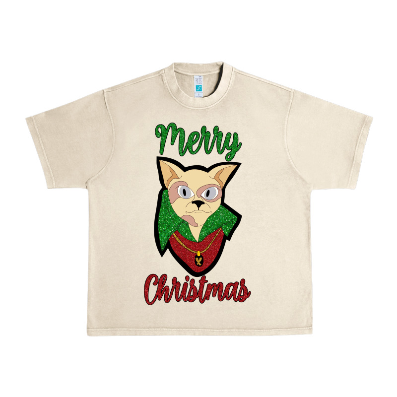 Merry Christmas Cat Urban Heavy Tee by Bettercallsaul | Teevron
