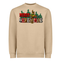 Mushroom merry christmas  cross Heavyweight Sweatshirt - CowGirlArtShop