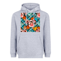 Heather Grey fall pig seamless pattern Heavyweight Hoodie - BundleAndBundleShop