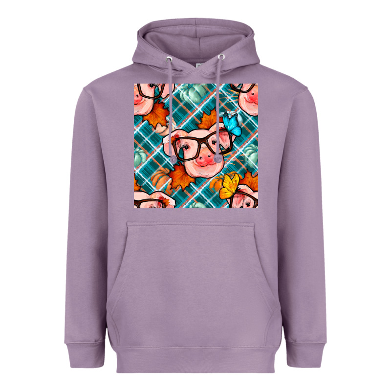 Fall Pig Seamless Pattern Heavyweight Hoodie by BundleAndBundleShop | Teevron